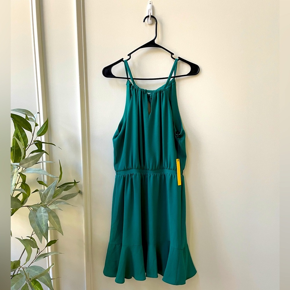 New with Tags Gibson Living in Yellow Green Halter Dress size XS